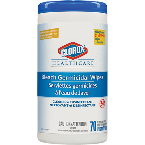 Lingettes d&eacute;sinfectantes &agrave; l'eau de Javel Healthcare, 70 lingettes PB Rental Co. Ltd.