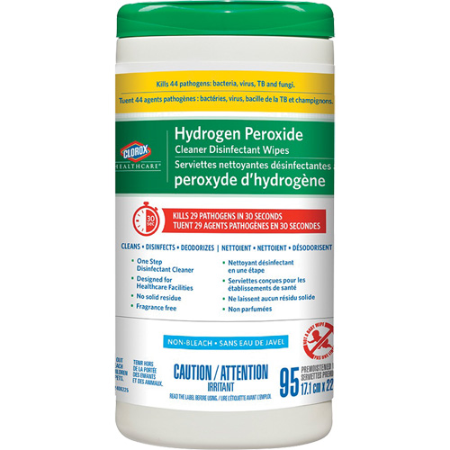 Lingettes d&eacute;sinfectantes et nettoyantes &agrave; base de peroxyde d'hydrog&egrave;ne Healthcare, 95 lingettes PB Rental Co. Ltd.