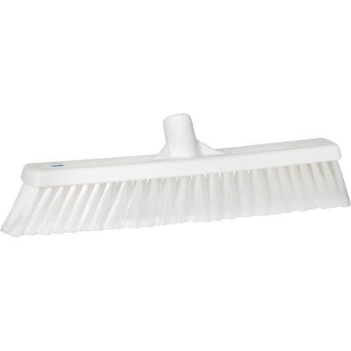 Fine Particle Push Broom, Fine/Split Bristles, 16-1/4", Polypropylene, White PB Rental Co. Ltd.
