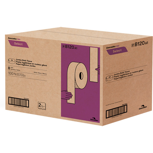 Papier hygi&eacute;nique Pro Select, Rouleau G&eacute;ant, 2 Pli, Longueur 900', Blanc PB Rental Co. Ltd.