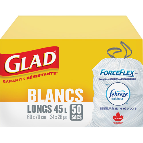 Tall 45L Febreze Garbage Bags, Regular, 24" W x 28" L, White PB Rental Co. Ltd.