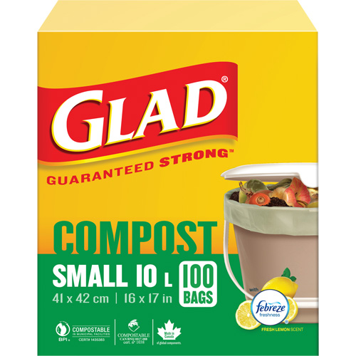 Petits sacs de compostage, R&eacute;gulier, 17" lo x 16" la, Brun, Capacit&eacute; de 10 L (3 gal.) PB Rental Co. Ltd.