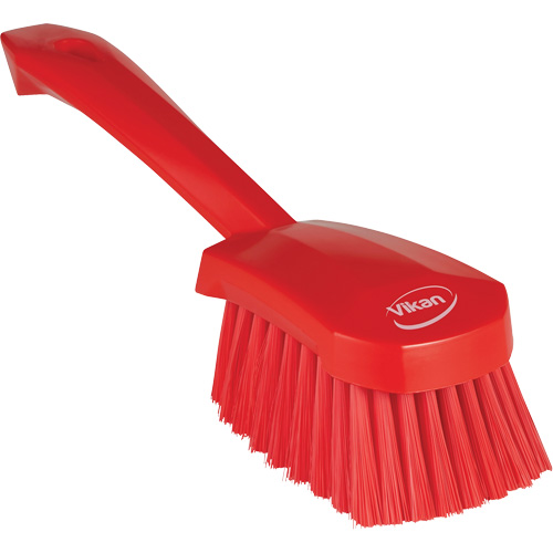 Brosse &agrave; r&eacute;curer avec manche court, Soies Doux, Longueur de 10-1/2", Rouge PB Rental Co. Ltd.