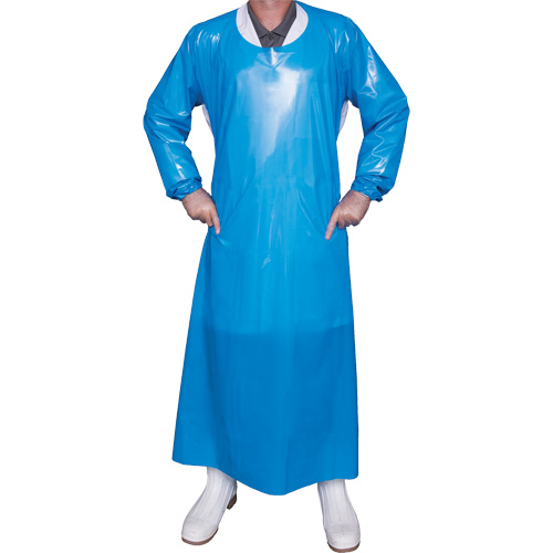 Top Dog 6 Mil. Gown, Large, Blue, Polyurethane PB Rental Co. Ltd.