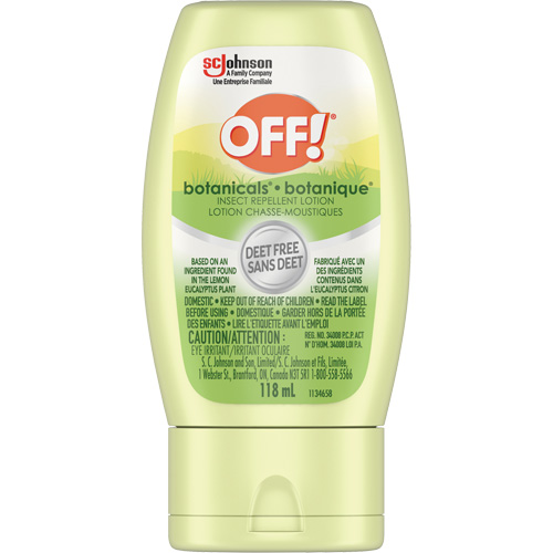 R&eacute;pulsif &agrave; insectes Botanicals Off!, Sans DEET, Lotion, 118 g PB Rental Co. Ltd.