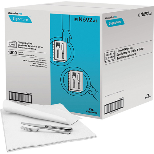 Pro Signature&reg; Dinner Napkins, 1 Ply, 15" x 15" PB Rental Co. Ltd.