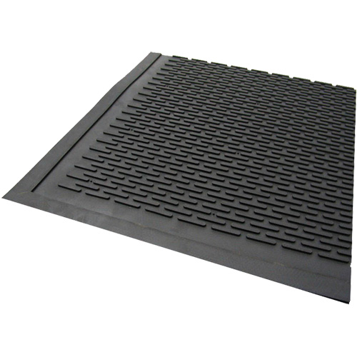 Outdoor Mat, Rubber, Scraper Type, Solid Pattern, 3' x 5', Black PB Rental Co. Ltd.