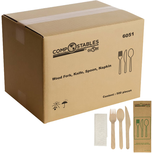 Wood Cutlery Set in Paper Bag PB Rental Co. Ltd.