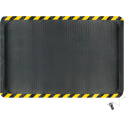 Hog Heaven Electrically Conductive Mat, 4' W x 6' L, 5/8" Thickness, Black/Yellow, Nitrile PB Rental Co. Ltd.