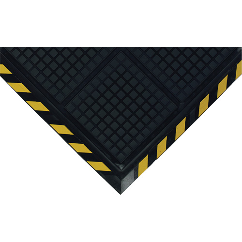 Hog Heaven&reg; Workstation Mat, Corrugated, 3-3/5' x 3-3/5' x 3/4", Black/Yellow, Nitrile PB Rental Co. Ltd.
