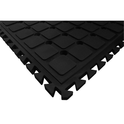 Tuile de centre modulaire drainant Hog Heaven , Ondul&eacute;, 3' x 3' x 3/4", Noir, Nitrile PB Rental Co. Ltd.
