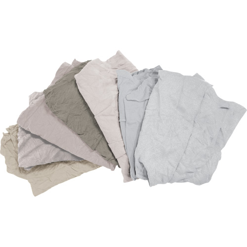 Chiffons fabriqu&eacute;s &agrave; partir de mat&eacute;riaux recycl&eacute;s, Coton, Blanc, 25 lb PB Rental Co. Ltd.