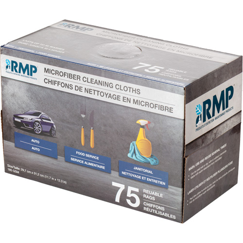 Chiffons lavables pour le nettoyage, Microfibre, Blanc PB Rental Co. Ltd.