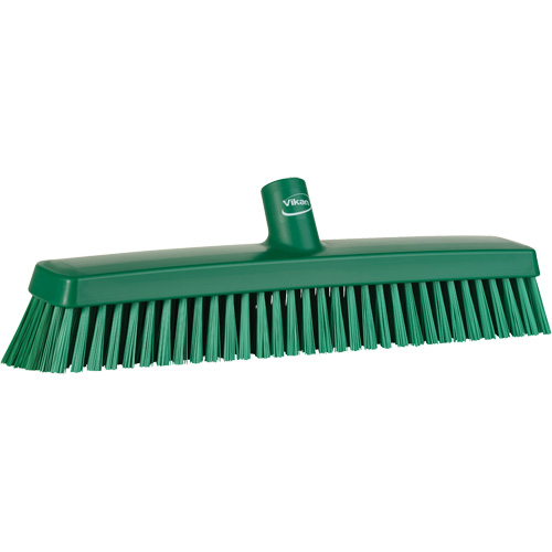 Push Broom Head, Fine/Stiff Bristles, 16-1/2", Polyester/Polypropylene, Green PB Rental Co. Ltd.