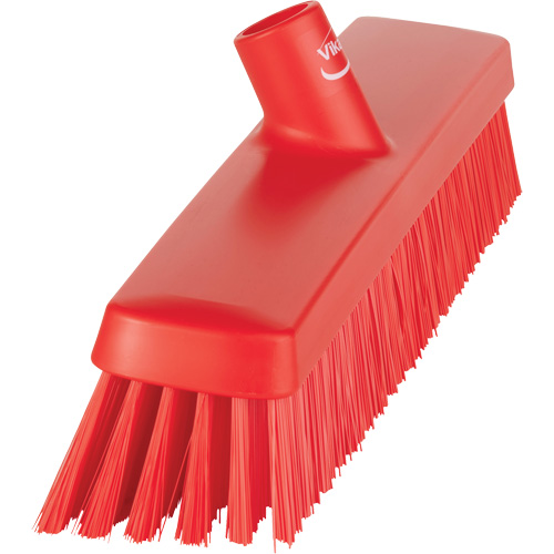 Push Broom Head, Fine/Stiff Bristles, 16-1/2", Polyester/Polypropylene, Red PB Rental Co. Ltd.