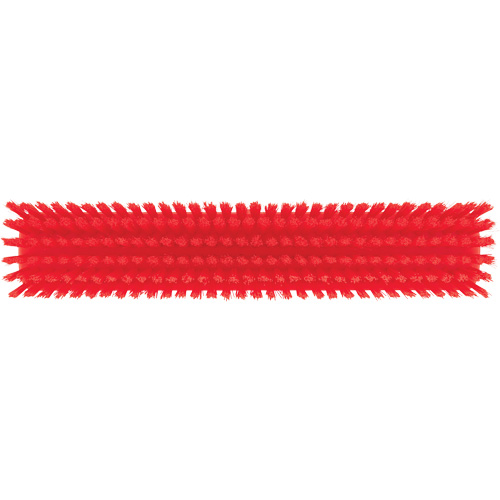 Push Broom Head, Fine/Stiff Bristles, 16-1/2", Polyester/Polypropylene, Red PB Rental Co. Ltd.