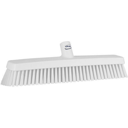 Push Broom Head, Fine/Stiff Bristles, 16-1/2", Polyester/Polypropylene, White PB Rental Co. Ltd.