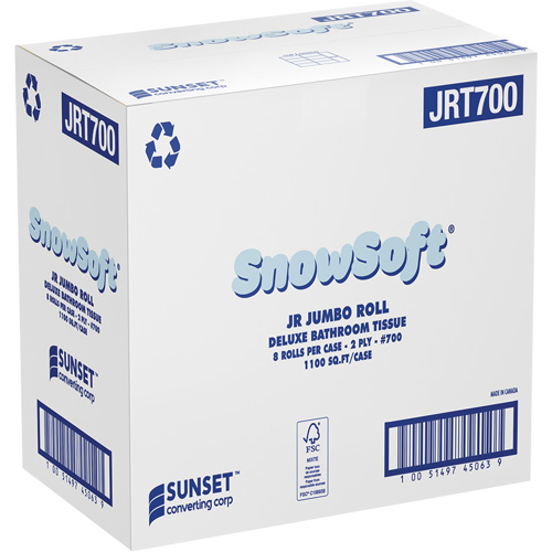 Papier hygi&eacute;nique de luxe Snowsoft, Rouleau G&eacute;ant, 2 Pli, Blanc PB Rental Co. Ltd.