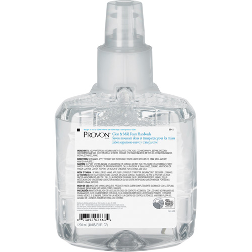 Savon pour les mains doux & clair Provon, Mousse, 1200 ml, Sans parfum PB Rental Co. Ltd.