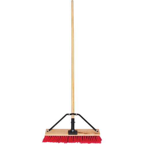 Push Broom with Braced Handle, 18", Medium, PVC Bristles PB Rental Co. Ltd.