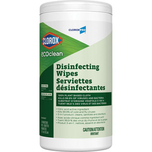 Lingettes d&eacute;sinfectantes EcoClean, 75 lingettes PB Rental Co. Ltd.