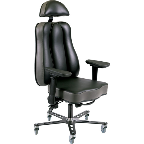 Synergo II 24h Ergonomic Chair, Vinyl, Black/Grey, 350 lbs. Capacity PB Rental Co. Ltd.