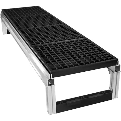 FOUNDATION Open Drainage Modular Aluminum Work Platform Kit, 18" W x 72" D, 400 lbs. Capacity, All-Welded PB Rental Co. Ltd.