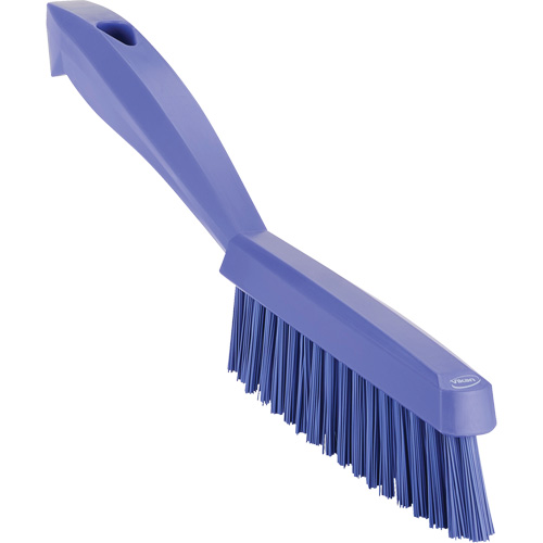 Narrow Hand Brush with Short Handle, Extra Stiff Bristles, 11-4/5" Long, Purple PB Rental Co. Ltd.