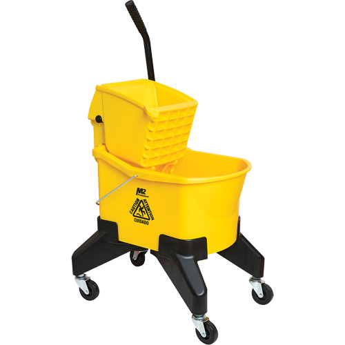 Grizzly Mop Wringer & Bucket, Down Press, 8 US Gal. (32 Quart), Yellow PB Rental Co. Ltd.