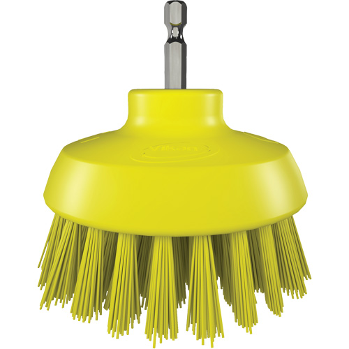 HyDrive Round Drill Brush, Extra Stiff Bristles, 3-1/10" Long, Yellow PB Rental Co. Ltd.