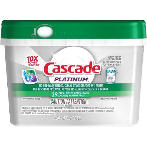 D&eacute;tergent pour lave-vaisselle Platinum ActionPacs, Capsules, 663 g, Fraîcheur PB Rental Co. Ltd.