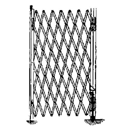 Barri&egrave;res de s&eacute;curit&eacute; galvanis&eacute;es repliables, Repliable simple fixe, 4' lo x 6' h d&eacute;ploy&eacute; PB Rental Co. Ltd.