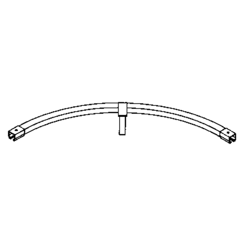 Floor Mounted 90° Curved Curtain Partition Track, 3' L PB Rental Co. Ltd.
