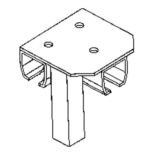 Support de montage au sol pour murs-rideaux PB Rental Co. Ltd.