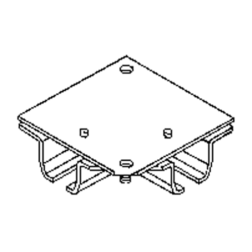 Raccord pour joint d'angle de 90° pour murs-rideaux mont&eacute;s au plafond PB Rental Co. Ltd.