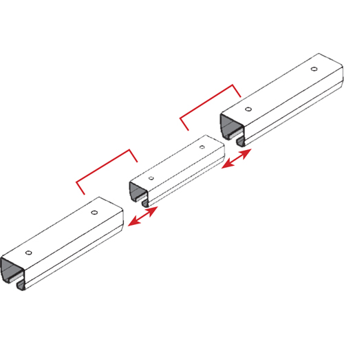 &eacute;clisse pour rail de roulement de mur-rideau PB Rental Co. Ltd.