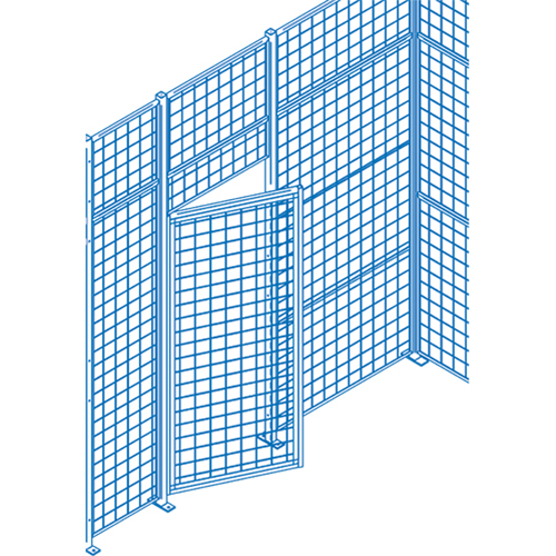 Composantes pour partitions & cloisons grillag&eacute;es - Portes battantes, 3' la x 7' h PB Rental Co. Ltd.
