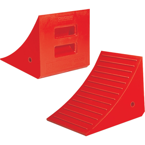 Heavy-Duty Wheel Chocks, Polyurethane, Orange, 14" W x 17" D x 14" H PB Rental Co. Ltd.
