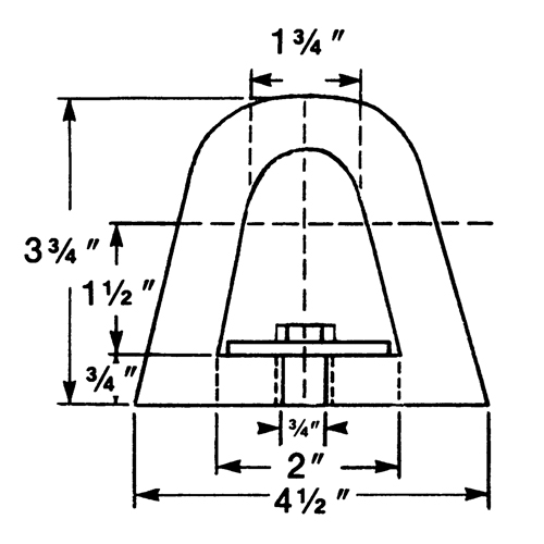 Extruded Rubber Dock Fenders, Rubber, 4-1/2" W x 12" L x 3-3/4" D PB Rental Co. Ltd.