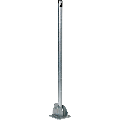 Butoirs repliables, Acier, 42" h x 1-3/4" la, Argent PB Rental Co. Ltd.