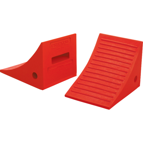 Cales-roue pour usage g&eacute;n&eacute;ral, Polyur&eacute;thane, Orange, 8" la x 11-1/4" p x 8-1/4" h PB Rental Co. Ltd.