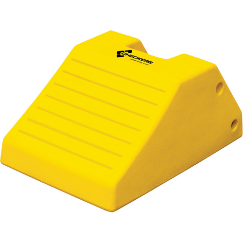 Heavy-Duty Wheel Chocks, Polyurethane, Safety Yellow, 14-9/10" W x 21-9/10" D x 10-3/5" H PB Rental Co. Ltd.