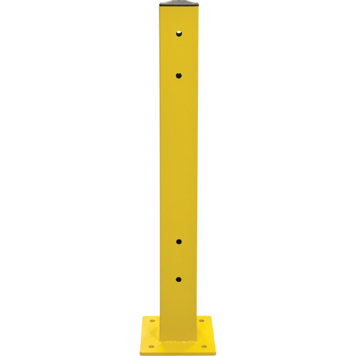 Double Guard Rail Post, Steel, 5" L x 44" H, Safety Yellow PB Rental Co. Ltd.