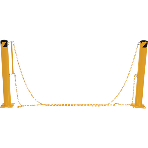 Dock Chain Barrier Bollard System, Steel, 42" H x 6-5/8" W, Yellow PB Rental Co. Ltd.