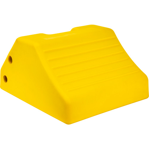 Heavy-Duty Wheel Chocks, Urethane, Yellow, 15-1/2" W x 17-7/10" D x 10" H PB Rental Co. Ltd.