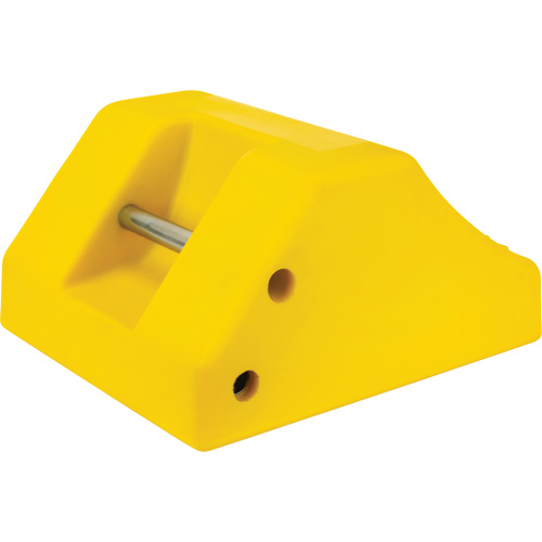 Heavy-Duty Wheel Chocks, Urethane, Yellow, 15-1/2" W x 17-7/10" D x 10" H PB Rental Co. Ltd.