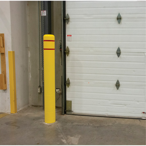 Polyethylene Bollard Cover, 6-5/8" Dia. x 52" L, Red/Yellow PB Rental Co. Ltd.