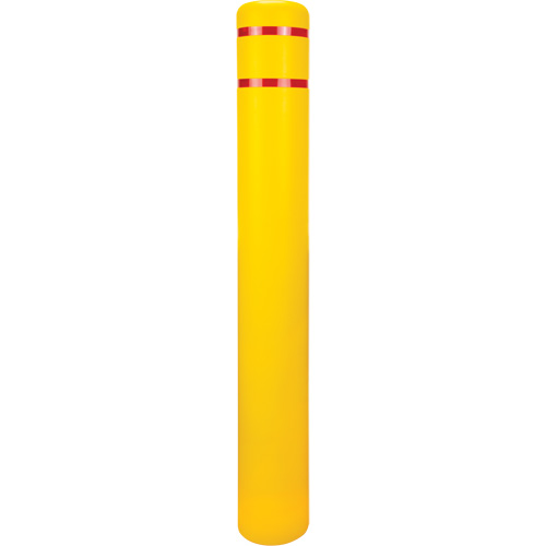 Polyethylene Bollard Cover, 6-5/8" Dia. x 52" L, Red/Yellow PB Rental Co. Ltd.