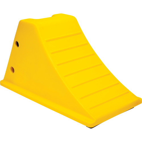 Wheel Chocks with Rubber Tread, Polyurethane, Yellow, 11-1/4" W x 21" D x 12-1/4" H PB Rental Co. Ltd.