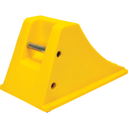 Wheel Chocks with Rubber Tread, Polyurethane, Yellow, 11-1/4" W x 21" D x 12-1/4" H PB Rental Co. Ltd.